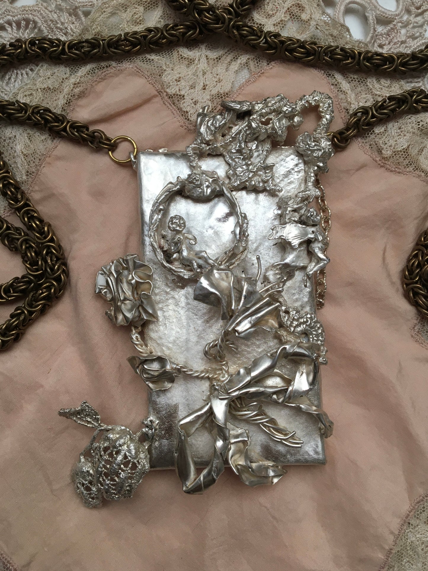 Handmade silver cigarette case