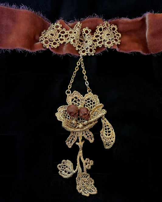 Hand-Carved Walnut Skull Necklace