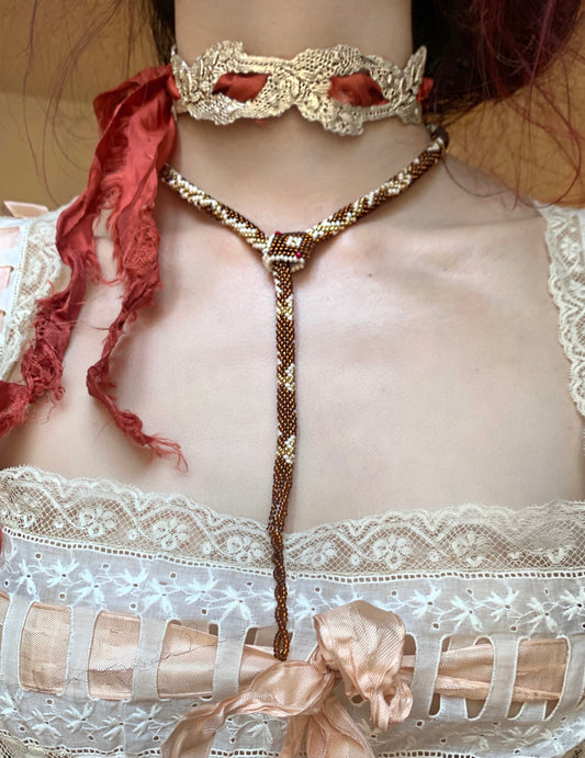 antique lace choker